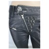 Women Gothic Pants Pu Leather Black Slim Fit Casual Tight Trousers